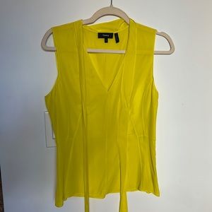 Theory Silk Sleeveless Tie Neck Blouse